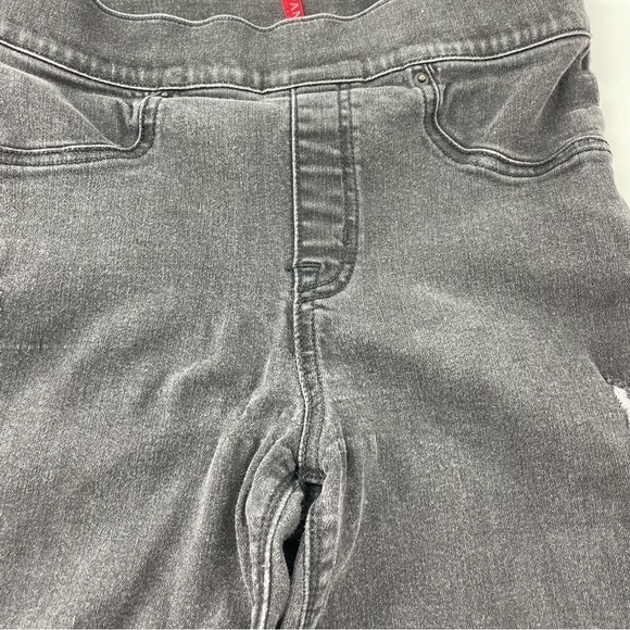 SPANX Distressed Ankle Raw Hem Skinny Jeans/Jeggings Black Size S - Picture 7 of 13